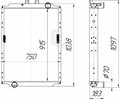 Радиатор охлаждения водяной 530927К.1301010 (алюминиевый) МАЗ-530927, МАЗ-650228, МАЗ-643228