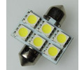 Светодиод T11x36-S8.5 (6SMD size 5050) 24V C5W белый 0.96W 36lm Nord YADA 902581
