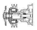 Насос водяной для автомобилей ГАЗ 3309 Д245.7 Евро-3 (с ЭММ, 24В) (LWP 06154)
