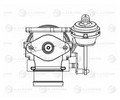 Клапан EGR (рециркуляции выхлопных газов) для а/м VW Golf IV (97-)/Skoda Octavia (96-) 1.9D (LVEG 1864)