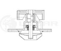 Насос водяной для автомобилей КАМАЗ, Yutong, Higer с двиг. Cummins 6CT/QSC/ISCe (LWP 0789)