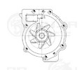 Насос водяной для автомобилей Volvo S60 (10-)/S80 (98-)/V70 (00-)/XC60 (07-)/XC90 (02-) 2.0D/2.4D (LWP 1045)