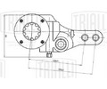 Рычаг тормоза регулировочный механический (трещотка) для автомобилей МАЗ задний правый и средний левый (эвольвентный шлиц) (ZF 0723)