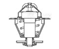Термостат для автомобилей VW Transporter T4 (90-)/Passat B3/B4 (93-)/Golf III (91-)/Golf IV (97-) (термоэлемент) (87 С) (LT 1813)