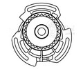 Насос водяной для а/м VW Golf III (91-) 1.4i/1.6i (шкив 30зуб.) (LWP 1824)