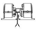 Электровентилятор отопителя для а/м Sinotruk (CNHTC) Howo T5G (12-) (в корпусе) (LFh 3027)