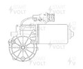 Моторедуктор стеклоочистителя для а/м Volvo Trucks FH12 (93-)/FH (05-)/FM (05-) (кругл. разъём) (VWF 1002)
