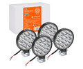 Фара светодиодная круглая 14LED, направленный свет, 14Вт, 83х83х22мм, 12В, комплект 4 шт. STANDART (ALED035)
