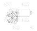 Моторедуктор стеклоочистителя для а/м Renault Trucks Magnum (00-) (VWF 0907)