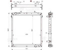 Радиатор охлаждения для а/м Sitrak C7H/Howo T5G с дв. MC13 (в блоке охл. 712W061000065) (LRc 3068)