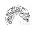 Мост диодный генератора для а/м Fiat Albea (02-)/500 (07-)/Doblo (01-) 1.4i (VDB 1651)