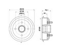 Барабаны тормозные для а/м Ford KA (96-) d=180 окрашенный (TF 535897)