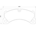 Колодки тормозные дисковые передние (керамические) для а/м Porsche Cayenne (10-) / Macan (14-) [серия PRO] (PF 4384CR)