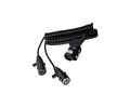 Кабель спиральный, центр. 15 PIN, вых. 7/7 и 7/6 PIN, 24V, L=4500 пласт. штек. (D16143) SORL (RLD5-QX102)